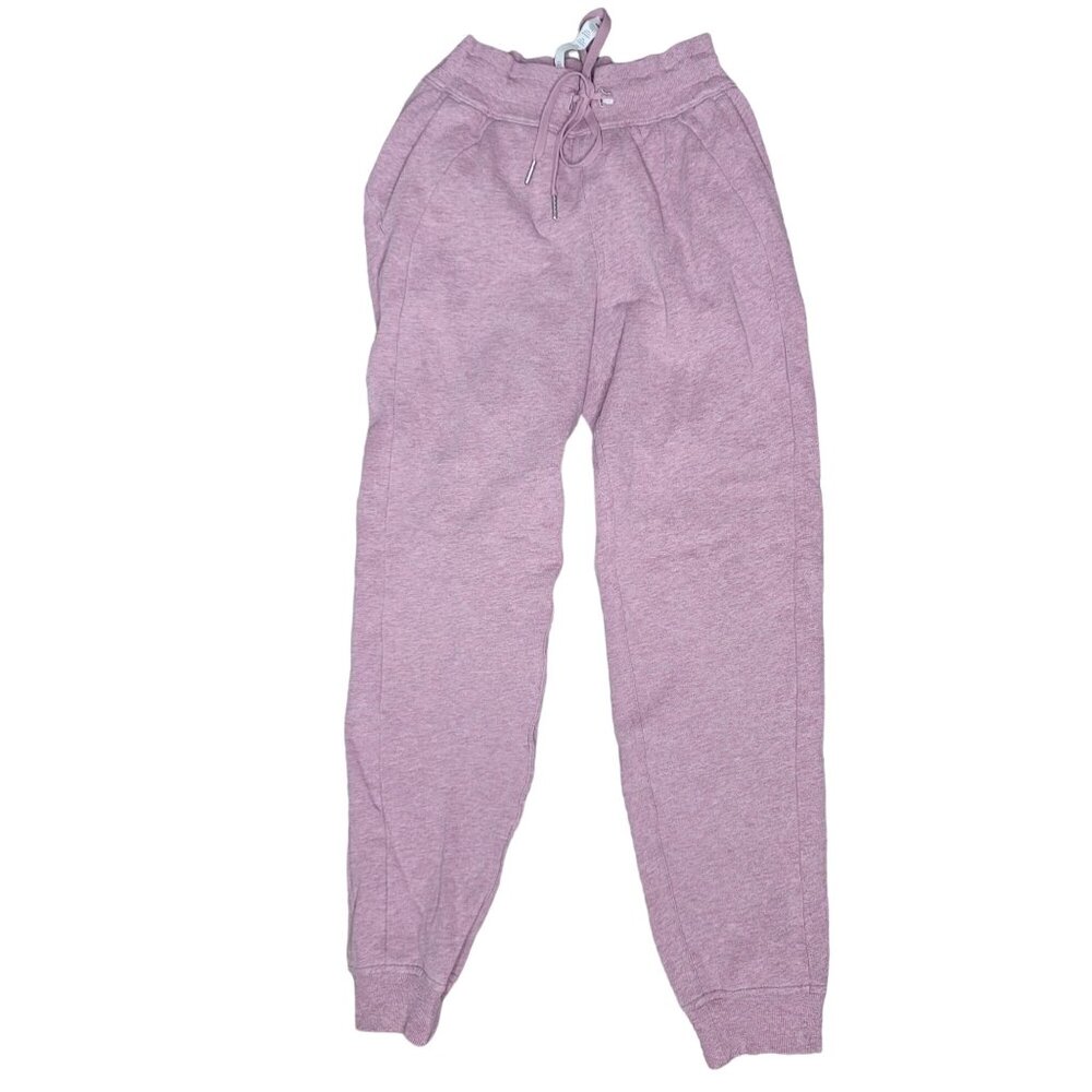 Lululemon Women's Jogger sweat Pants Size 2 Light Pink Cotton-Polyester Blend